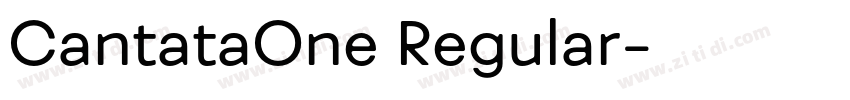 CantataOne Regular字体转换
